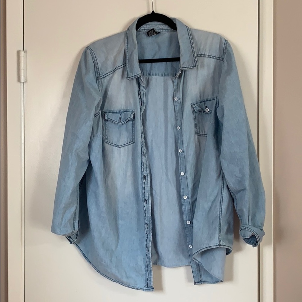 Torrid button down denim shirt